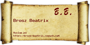 Brosz Beatrix névjegykártya