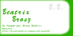 beatrix brosz business card